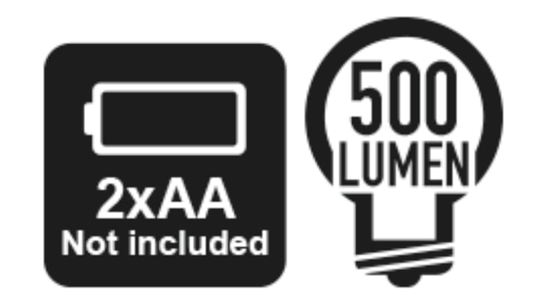 BETA - Torcia LED ad alta luminosità in robusto alluminio anodizzato, fino a 500 Lumen, 500 LM S.