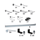 BETA - Ganci per espositori C60 - C61 - C68 - C88 e perni tripli 57 T1 per soluzioni di fissaggio versatili.