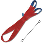 BETA - Braca per sollevamento 5t rosso nastro piatto a due strati, asole rinforzate, poliestere alta tenacita (PES) FASCE SOLLEV.EN1492-1 ROSSE 5 TON. - L3.