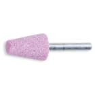 BETA - Mole abrasive con gambo, granuli abrasivi di corindone rosa con legante ceramico, forma trapezoidale, mole trapezoidali 25x40 gambo 6x40 a.