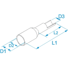 BM - BUSSOLA BLU 2,5X18 DIN 46228/4