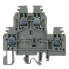 CABUR - Morsetto portacomponenti 4mm2, 2 piani, con diodi 1A schema SD, colore grigio.
