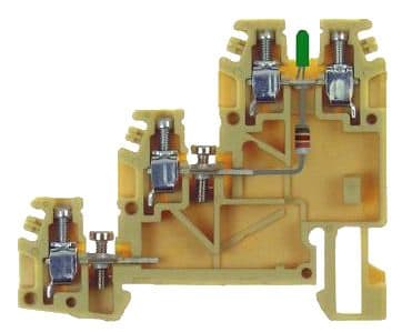 CABUR - Morsetto a vite 2.5mm2, 3-piani per collegamento sensori e segnalazione-T.