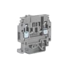 CABUR - Morsetto portafusibile a vite 4mm2, 1-piano, colore grigio.