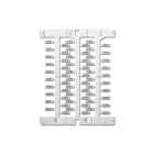 CABUR - Tessera rigida per tubetto, 4x23mm, ABS, colore bianco, per SmartPrint-Plus.