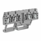CABUR - Morsetto passante a molla 2.5mm2 2x 1+1, 1 piano, colore grigio.