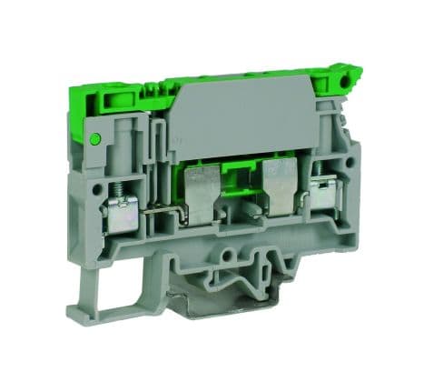 CABUR - Morsetto 6mm2 portafusibile 6.3x32mm, 1-piano, grigio, con LSN230.