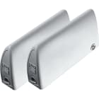 CAME - Confezione di tappi e meccanismi, colore grigio chiaro RAL 7040.