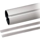 CAME - Asta tubolare in alluminio verniciato bianco, completa di profilo in gomma di copertura cava. Ø 100 mm, lunghezza asta: 5,35 m.