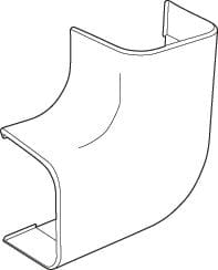 CANALPLAST - CURVA PIANA   70 MARRONE