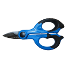 CANFOR UTENSILI - Forbici isolate bicolore lame dritte microdentate con inserto tagliacavo.