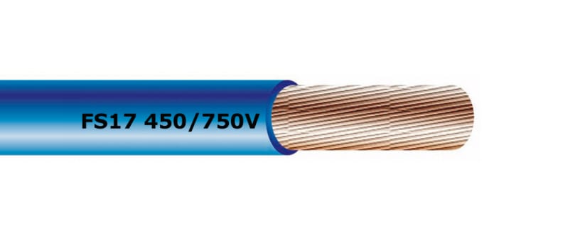CAVI FORN. GENERICO - Cavo blu FG17 1x10mm² in bobina per impianti elettrici da 450/750V.
