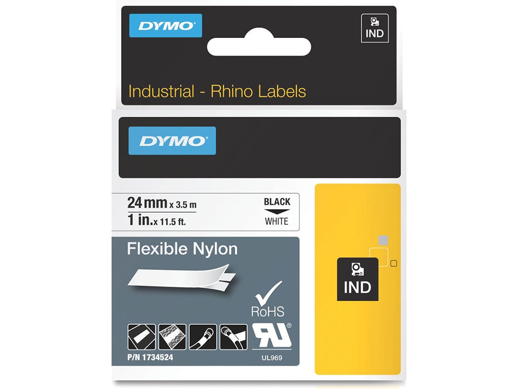 CEMBRE - NASTRO 19 MM VINILE NERO SU BIANCO