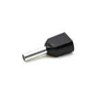 CEMBRE - Tubetto terminale twin preisolato in PA6 nero per conduttori flessibili in rame sez. 2x1,5mmq P=8mm.