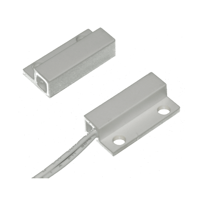 COMELIT - Contatto magnetico da superficie plastica bianca piccolo, terminali a filo, 26x27x9mm