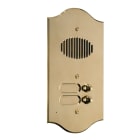 COMELIT - Serie Roma - Pulsantiera audio 16 pulsanti da incasso, ottone PVD 3mm, per gruppo Ikall, portalampade