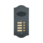 COMELIT - Serie Roma - Pulsantiera audio 28 pulsanti 4 file, ottone PVD antracite 3mm, per gruppo Ikall, portalampade
