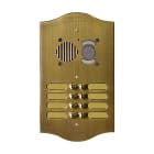 COMELIT - Serie Roma - Pulsantiera audio/video 6 pulsanti 2 file, ottone PVD bronzato 3mm, per gruppo Ikall, portalampade