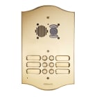 COMELIT - Serie Roma - Pulsantiera audio/video 6 pulsanti da incasso, ottone PVD 3mm, per gruppo Ikall, portalampade