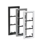 COMELIT - Serie Ikall - Telaio da parete 4 moduli, alluminio pressofuso antracite, 125x395x37.5mm