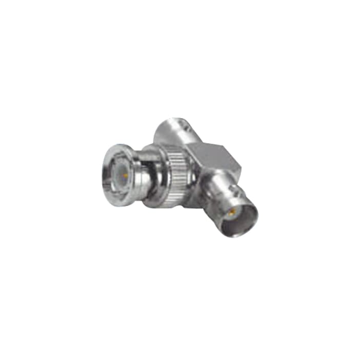 COMELIT - Adattatore a T spina BNC a doppia presa BNC, ottone nichelato, isolamento teflon, compatibile connettori 43660/43661/43663/43665, confezione 10 pezzi