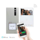 COMELIT - Serie Mini Wi-Fi- Kit video Quadra-Mini vivavoce Wi-Fi, sistema Simplebus 2, monofamiliare, app Comelit, riconoscimento facciale, monitor 6741W
