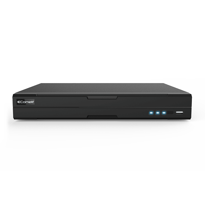 COMELIT - Serie Advance - NVR 4 canali IP 8MP, PoE, HDD 1TB, compatibile ONVIF (Profilo S e Profilo G)