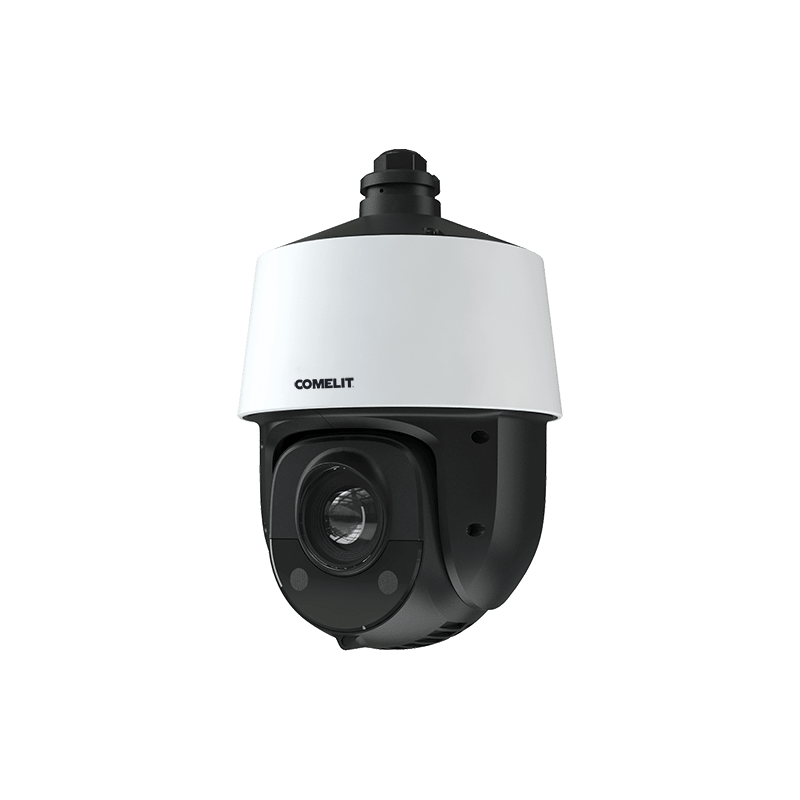 COMELIT - Serie Advance - Telecamera IP PTZ 4MP, zoom ottico 25x, LED IR 150m, smart tracking, slot SD, alimentatore incluso, contenitore alluminio IP67, ONVIF