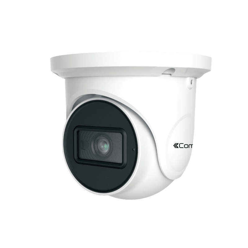 COMELIT - Serie Advance - Telecamera IP turret 4MP, ottica fissa 2.8mm, LED IR 30m, microfono, slot SD, alluminio IP67, 12V e PoE, ONVIF