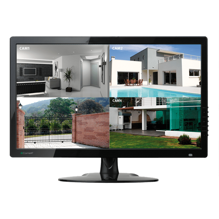 COMELIT - Monitor LED 18.5" HD 16:9, ingressi VGA/BNC/HDMI, audio, VESA 100x100