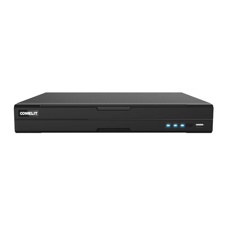 COMELIT - Serie Advance - NVR 16 canali IP 12MP con PoE, NDAA compliant, video analisi DVA, database volti e targhe, APP Comelit, alimentatore, HDD 2TB