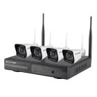 COMELIT - Kit Wi-Fi videosorveglianza, NVR WINVR040A + 4 telecamere WICAM010A, HDD 1TB, alimentatori inclusi, portata 50m interno/250m esterno