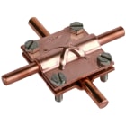 DEHN - Morsetto a croce in rame per tubi da 8-10mm con profondità di 30mm, senza piastra incluso.