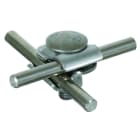 DEHN - Morsetto MMV in acciaio inossidabile per tubi da 6-8mm con vite a testa piatta.