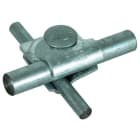 DEHN - Morsetto MV Fe/tZn per TD 8-10/16mm con vite a testa piatta.