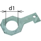DEHN - Staffe di collegamento diritte IF3 diametro foro d1 39mm AB EXFS G.