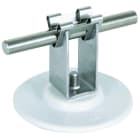 DEHN - Staffa portafilo per tetti DEHNgrip H 32mm INOX con base adesiva D 67mm per Td 8mm x tetto.