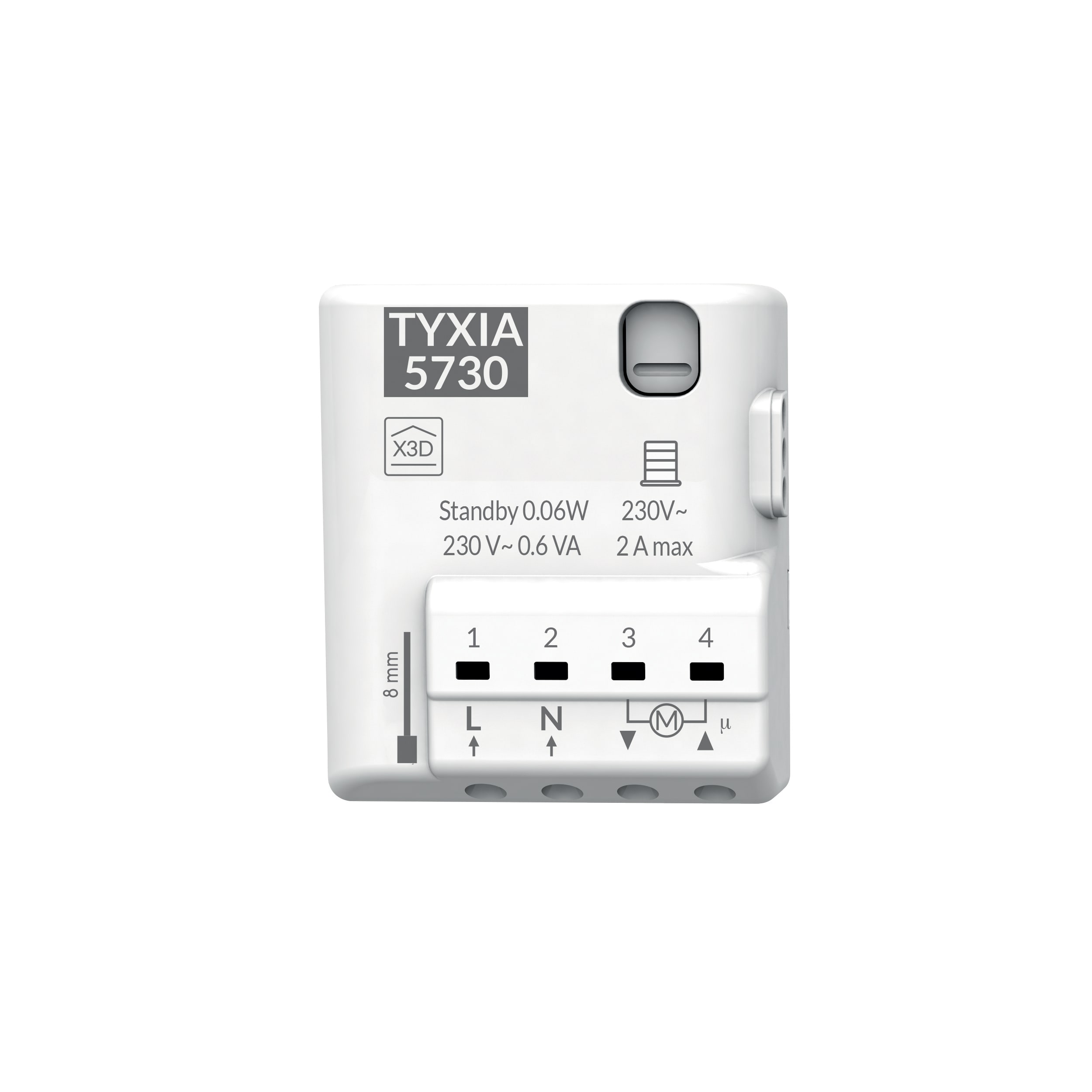 DELTA DORE - Ricevitore radio 230 V per motori di tapparelle fino a 2 A Tyxia 5730