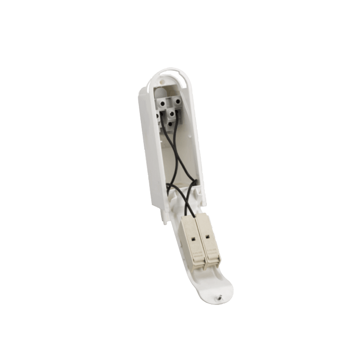 DKC EUROPE - Serie MMW - Morsettiera da incasso palo a doppio isolamento, 4 poli, 2 fusibili, feritoia 45x186 mm