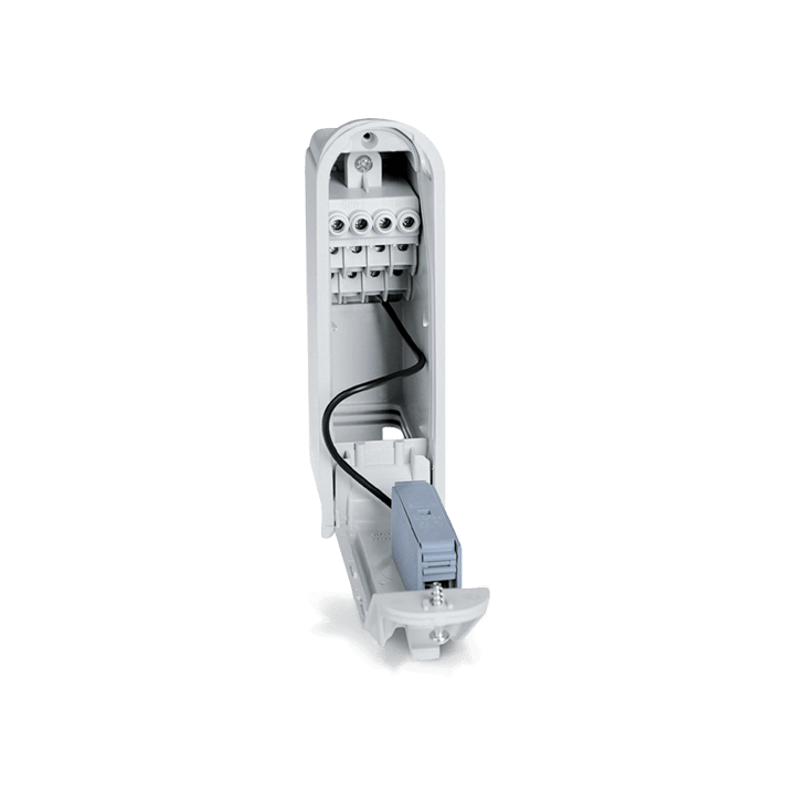 DKC EUROPE - Serie MVV - Morsettiera da incasso palo a doppio isolamento, 4 poli, 1 fusibile, feritoia 45x186 mm