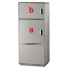DKC EUROPE - Serie GRAFI 5 - Armadio in vetroresina, 2 vani + zoccolo, IP55, dim. 1390 x 580 x 460 mm (AxBxP)