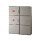 DKC EUROPE - Serie GRAFI 12 - Armadio in vetroresina, 2 vani + zoccolo, IP44, dim. 1840 x 1150 x 330 mm (AxBxP)