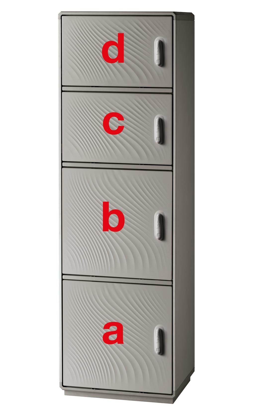 DKC EUROPE - Serie GRAFI 5 - Armadio in vetroresina, 4 vani, IP44, dimensioni 1840 x 580 x 330 mm (AxBxP)