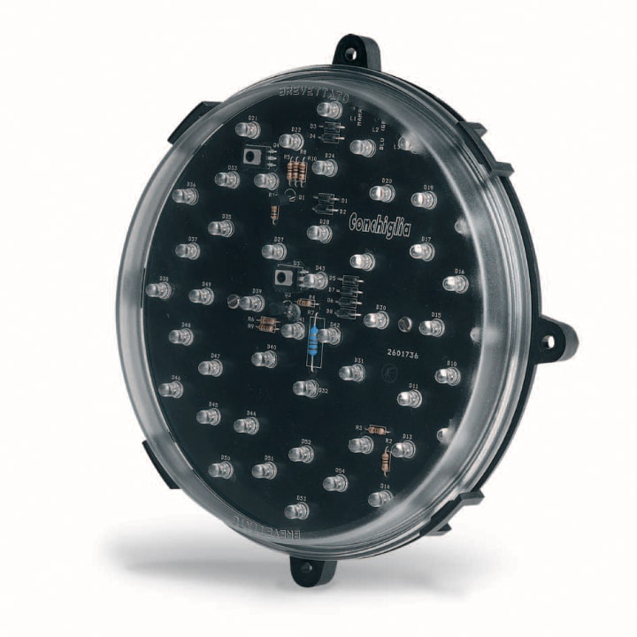 DKC EUROPE - Acc. Serie LSA33-34 - Lampada superiore di ricambio per segnal. strad. a stelo, 47 led ambra, 48 Vac