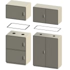 DKC EUROPE - Esecuzioni speciali per Serie GRAFI - Foratura armadio per montaggio sopralzo, 2 fori diametro 85mm