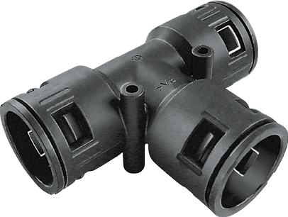 DKC EUROPE - Raccordo di distribuzione a T in poliammide, IP68, nero, AD28,5-28,5-28,5