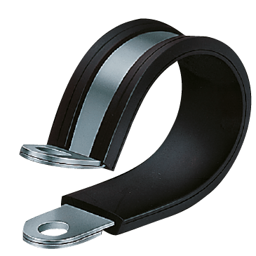 DKC EUROPE - Collare fissatubo metallico, larghezza 20 mm, diametro foro M8, nero, AD42,5