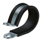 DKC EUROPE - Collare fissatubo metallico, larghezza 20 mm, diametro foro M8, nero, AD42,5