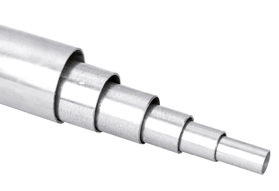 DKC EUROPE - Tubo rigido in acciaio zincato non filettabile, misure 40 x 1,2 x 4000 mm