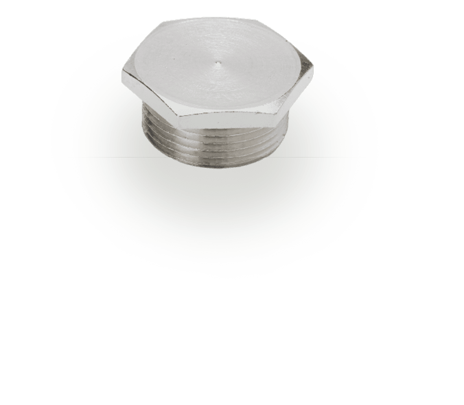 DKC EUROPE - Tappo in ottone nichelato per chiusura di fori filettabili, filettatura M20x1,5 mm